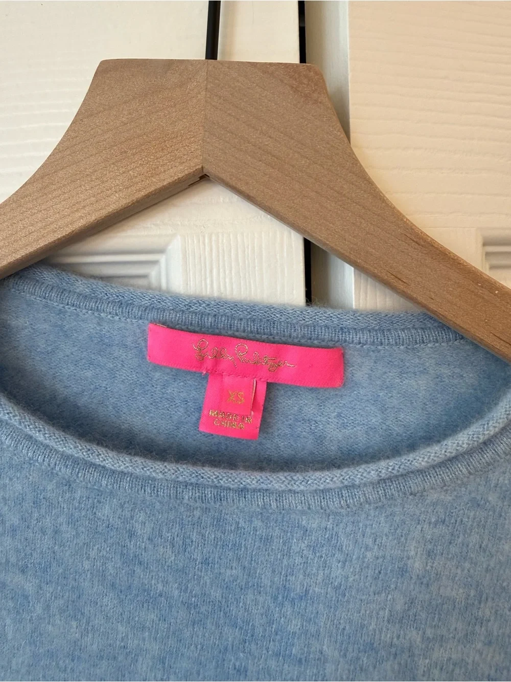 Lilly Pulitzer Heathered Oxford Blue Vista Cashmere Sweater size xs
